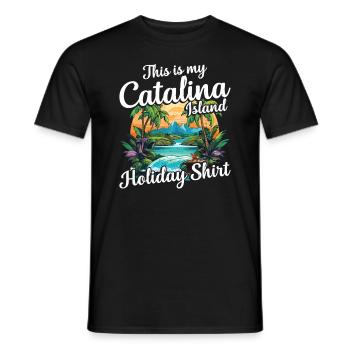 Das Ist Mein Catalina Island Urlaubsshirt - Männer T-Shirt - Schwarz - Vorne - AI Model Male 178 light (178cm)