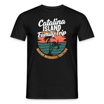 Familienausflug Zur Insel Catalina, Der - Männer T-Shirt - Schwarz - Vorne - AI Model Male 178 light (178cm)
