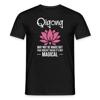 Qigong Ist Vielleicht Nicht Magisch, Aber Das - Männer T-Shirt - Schwarz - Vorne - AI Model Male 178 light (178cm)