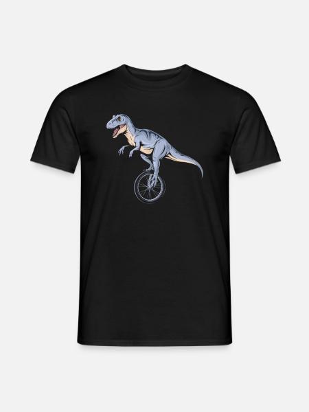 This Guy Loves Unicycles Dino - Men's T-Shirt - black