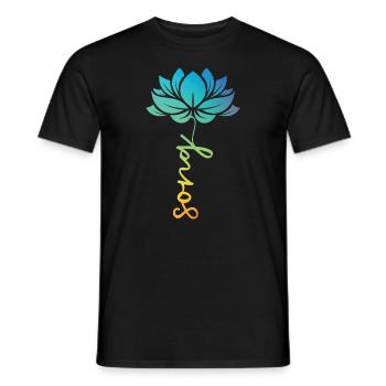 Catch Song Flower Losing Go And Deep - Men's T-Shirt - black - Front - AI Model Male 178 light (178cm)
