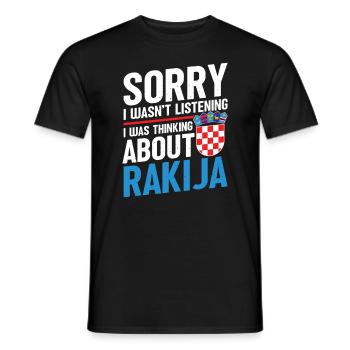Sorry I didn't listen. I - Men's T-Shirt - black - Front - AI Model Male 178 light (178cm)