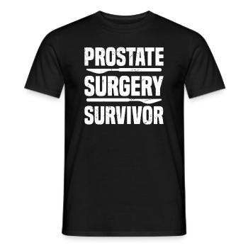 Prostate Surgery Survivors - Men's T-Shirt - black - Front - AI Model Male 178 light (178cm)