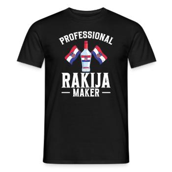 Professional Rakija Maker - Men's T-Shirt - black - Front - AI Model Male 178 light (178cm)