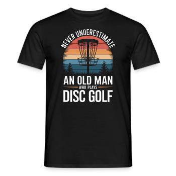 Disc Golf Dire Sports Drôle Disc Golf Cadeau - T-shirt homme - noir - Devant - AI Model Male 178 light (178cm)
