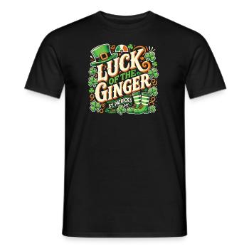 Le bonheur du gingembre pour la Saint-Patrick - T-shirt homme - noir - Devant - AI Model Male 178 light (178cm)