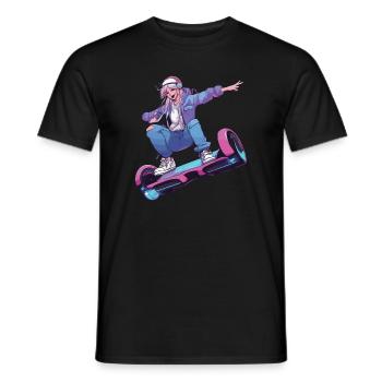 La vie est meilleure quand on est en hoverboard - T-shirt homme - noir - Devant - AI Model Male 178 light (178cm)