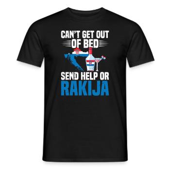 Can't get out of bed for help - Men's T-Shirt - black - Front - AI Model Male 178 light (178cm)