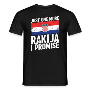 Nur Noch Ein Rakija Verspreche Ich - Männer T-Shirt - Schwarz - Vorne - AI Model Male 178 light (178cm)