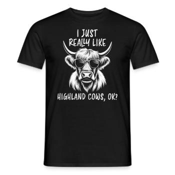 Hochlandkuh Schottisches Hochlandrind Geschenk - Männer T-Shirt - Schwarz - Vorne - AI Model Male 178 light (178cm)