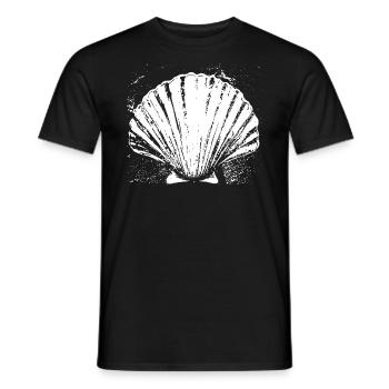 Chemin - Pétoncle - Pèlerinage - Santiago - T-shirt homme - noir - Devant - AI Model Male 178 light (178cm)