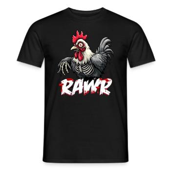 Gruseliger Zombie Hahn Huhn - Männer T-Shirt - Schwarz - Vorne - AI Model Male 178 light (178cm)