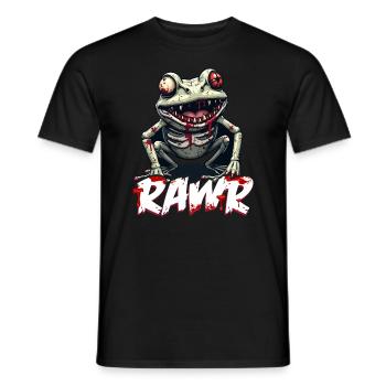 Gruseliger Zombie Frosch Kröte - Männer T-Shirt - Schwarz - Vorne - AI Model Male 178 light (178cm)