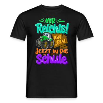 Traktor Kinder Einschulung - Männer T-Shirt - Schwarz - Vorne - AI Model Male 178 light (178cm)