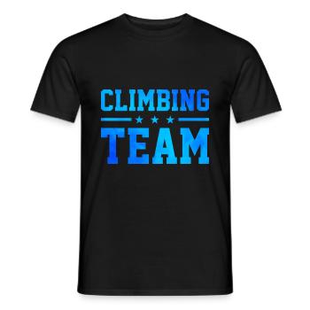 Climbing Team Climbing Bouldering Rock Climber Mou - Männer T-Shirt - Schwarz - Vorne - AI Model Male 178 light (178cm)