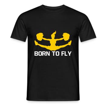 Born To Fly Cheerleading Cheerleader Cheerdance Gy - Männer T-Shirt - Schwarz - Vorne - AI Model Male 178 light (178cm)