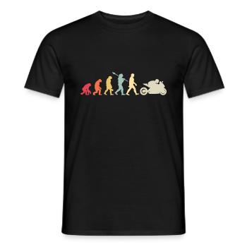 Moto Evolution Vintage Superbike Biker - T-shirt homme - noir - Devant - AI Model Male 178 light (178cm)