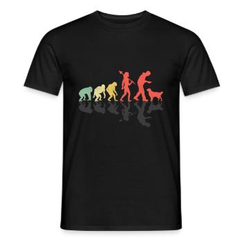 Evolution Golden Retriever GR Dog Retrievers - Men's T-Shirt - black - Front - AI Model Male 178 light (178cm)