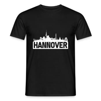 Hannover Skyline Stadt - Männer T-Shirt - Schwarz - Vorne - AI Model Male 178 light (178cm)