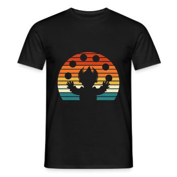 Jonglieren Retro Grafik Zirkus Clown Jongleur Jong - Männer T-Shirt - Schwarz - Vorne - AI Model Male 178 light (178cm)