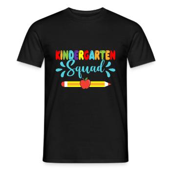 Kindergarten Squad School Teacher Students - Men's T-Shirt - black - Front - AI Model Male 178 light (178cm)