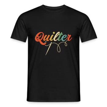 Retro Graphic Knitting Wool Quilting Stitching Sew - Männer T-Shirt - Schwarz - Vorne - AI Model Male 178 light (178cm)