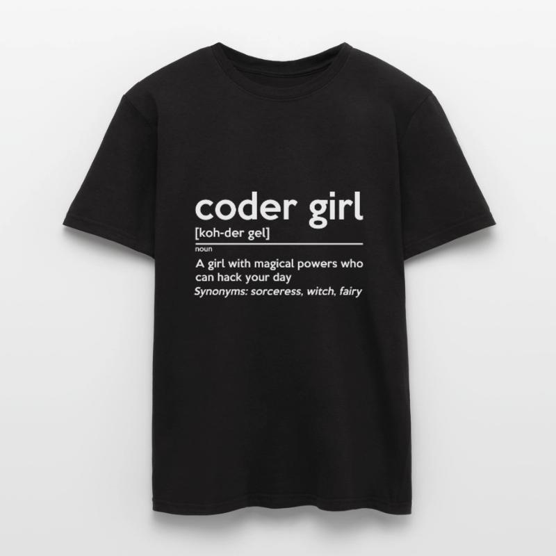 Coding Girl Definition Noun Software Developer Pro Männer T-Shirt