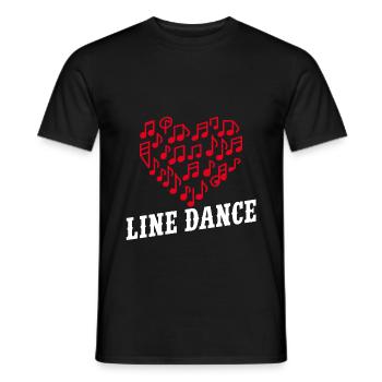 Danse en ligne Danser avec l’amour et le cœur - T-shirt homme - noir - Devant - AI Model Male 178 light (178cm)