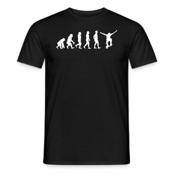 Evolution Skater - Männer T-Shirt - Schwarz - Vorne - AI Model Male 178 light (178cm)