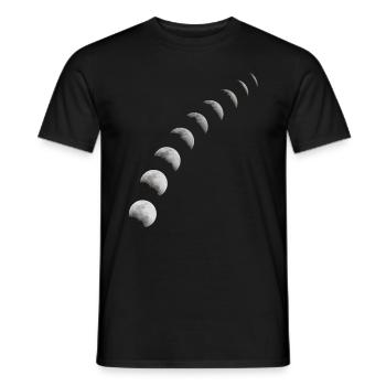 Moon phase gift moon crescent moon full moon night - Men's T-Shirt - black - Front - AI Model Male 178 light (178cm)