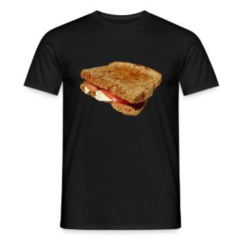 Toast Bread Shirt Gift Funny Design Funny - Men's T-Shirt - black - Front - AI Model Male 178 light (178cm)