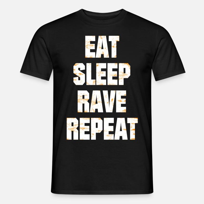 Techno - Techno music - eat, sleep, rave - Men’s T-shirt - black