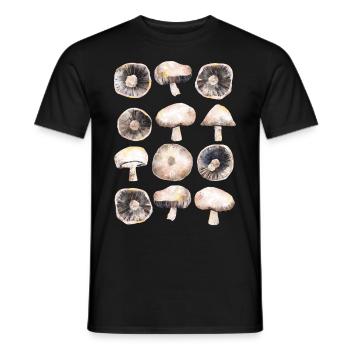 Champignons - T-shirt homme - noir - Devant - AI Model Male 178 light (178cm)