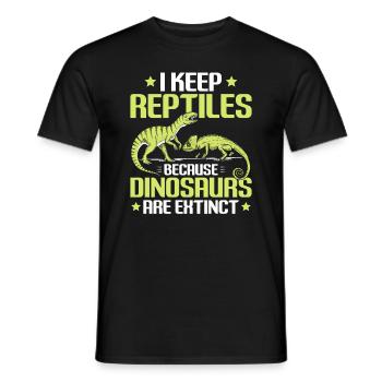 Reptilien Reptil Schlangen Eidechse Terrarium - Männer T-Shirt - Schwarz - Vorne - AI Model Male 178 light (178cm)