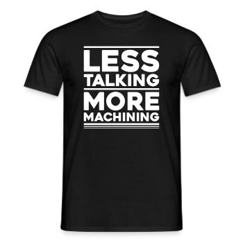 Opérateur de machine de découpe Tour Fraise Fraise CNC Machiniste - T-shirt homme - noir - Devant - AI Model Male 178 light (178cm)
