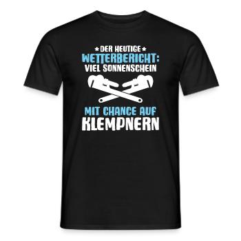 Anlagenmechaniker Klempner Plumber Sanitär Heizung - Männer T-Shirt - Schwarz - Vorne - AI Model Male 178 light (178cm)