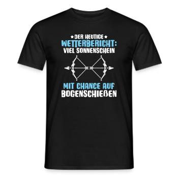 Bogenschütze Bogenschießen Bogen Archer Archery - Männer T-Shirt - Schwarz - Vorne - AI Model Male 178 light (178cm)