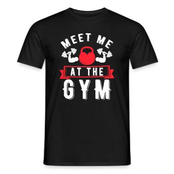 Rencontrez-moi au gymnase - Citation fitness - T-shirt homme - noir - Devant - AI Model Male 178 light (178cm)