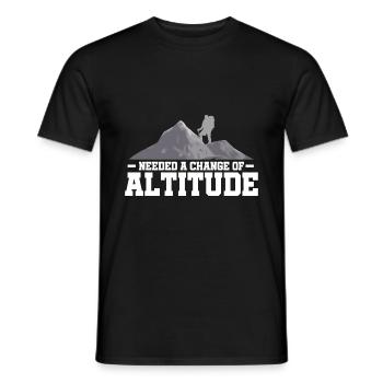 Needed A Change Of Altitude Hinking Mountaineering - Männer T-Shirt - Schwarz - Vorne - AI Model Male 178 light (178cm)