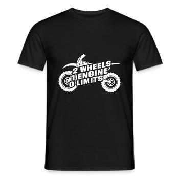 2 Wheels 1 Enginee 0 Limits Dirt Biker Motorcycle - Männer T-Shirt - Schwarz - Vorne - AI Model Male 178 light (178cm)