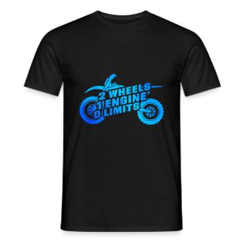 2 Wheels 1 Enginee 0 Limits Dirt Biker Motorcycle - Männer T-Shirt - Schwarz - Vorne - AI Model Male 178 light (178cm)