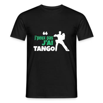 Ich kann nicht, ich habe Tango - Männer T-Shirt - Schwarz - Vorne - AI Model Male 178 light (178cm)