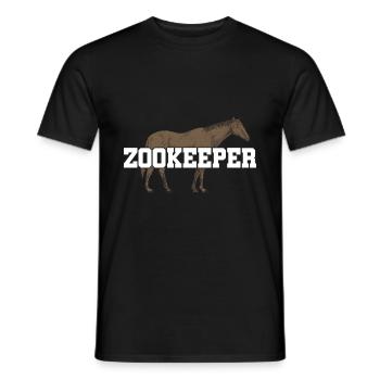 Retro Graphic Animal Keeper Zoo Keeper Animal Love - Männer T-Shirt - Schwarz - Vorne - AI Model Male 178 light (178cm)