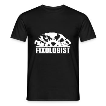 Fixologist Car Lover Auto Mechanic Vehicle Technic - Men's T-Shirt - black - Front - AI Model Male 178 light (178cm)