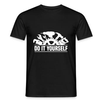 Do It Yourself Car lover Mechanic Vehicle Technici - Men's T-Shirt - black - Front - AI Model Male 178 light (178cm)