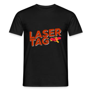 Retro Graphic Lasertag Player Lasertag Phaser Lase - Männer T-Shirt - Schwarz - Vorne - AI Model Male 178 light (178cm)