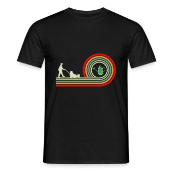 Retro Graphic Gardener Horticulturist Gardening La - Männer T-Shirt - Schwarz - Vorne - AI Model Male 178 light (178cm)
