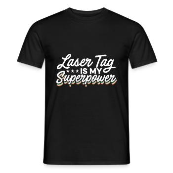 Lasertag Is My Superpower Lasertag Player Lasertag - Männer T-Shirt - Schwarz - Vorne - AI Model Male 178 light (178cm)