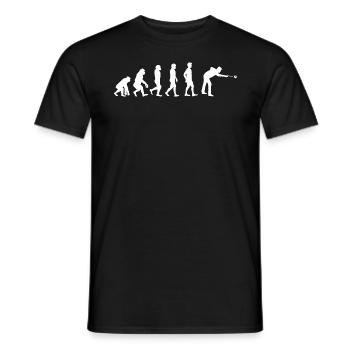 Evolution Billard - Men's T-Shirt - black - Front - AI Model Male 178 light (178cm)