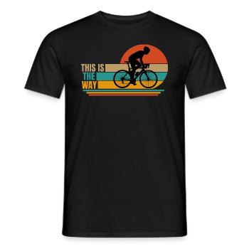 cyclisme. c’est ainsi - T-shirt homme - noir - Devant - AI Model Male 178 light (178cm)